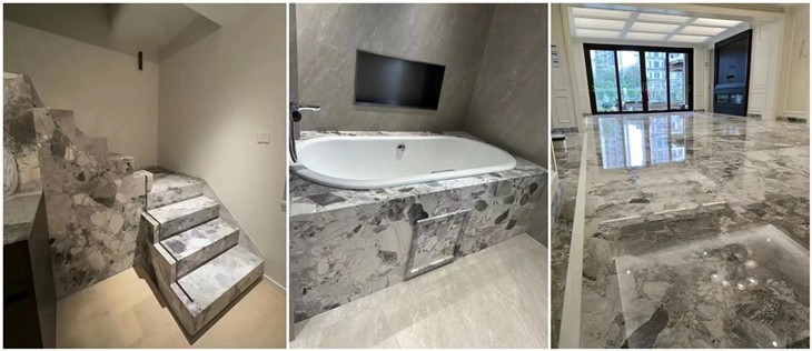 Marble Floor Tile For Powder Room