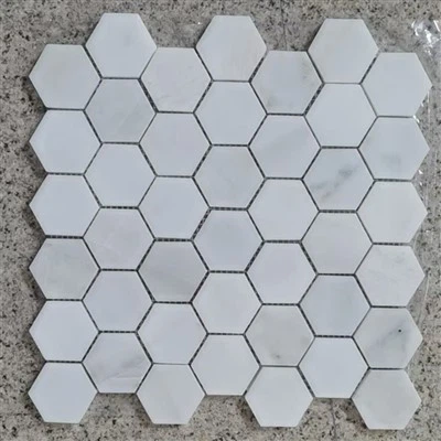 Hexàgon afilat Carrara Bianco