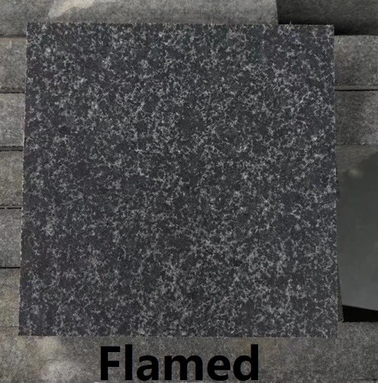 black granite Flamed tile black granite Flamed tile