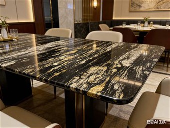 Granit negre amb venes d'or per a un disseny d'interiors de luxe