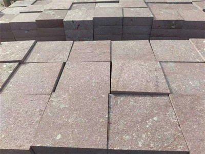 Rajoles de pòrfir vermell tallades a mida per a contractistes